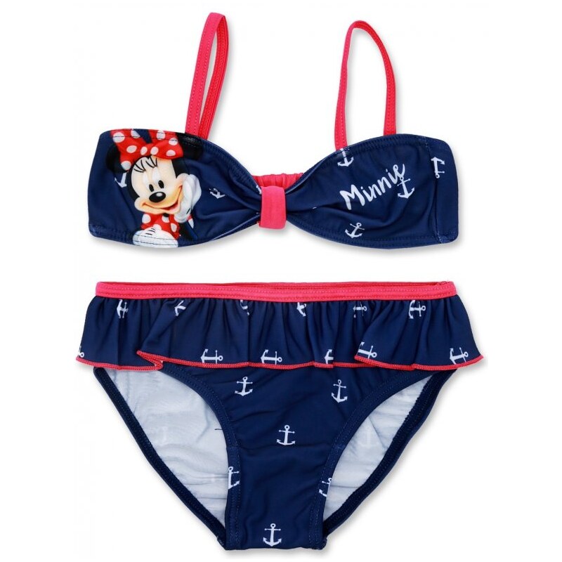 Setino Dívčí dvoudílné plavky / bikiny Minnie Mouse - Disney - modré