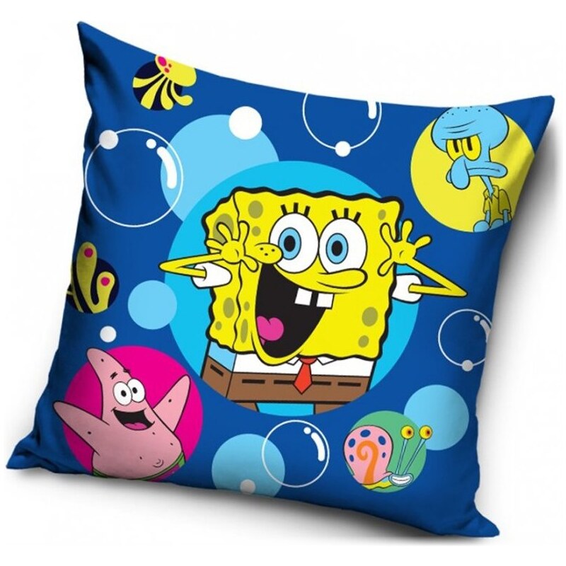 Carbotex Povlak na polštář SpongeBob, Patrik a Sépiák - 40 x 40 cm