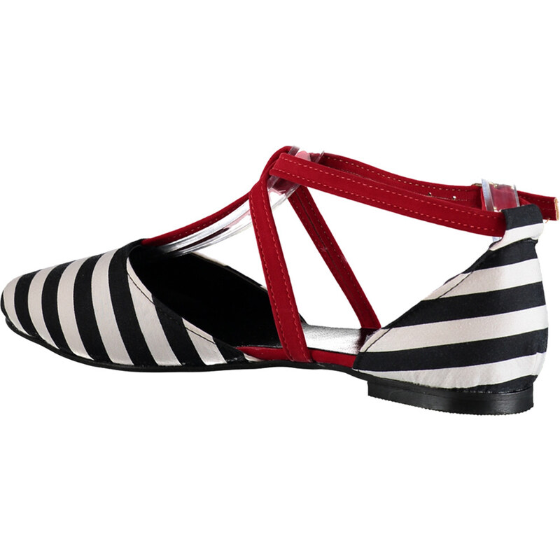 Fox Shoes Black White Red Women's Shoes