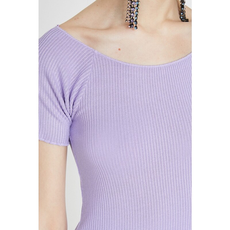 Koton Women's Purple T-Shirt