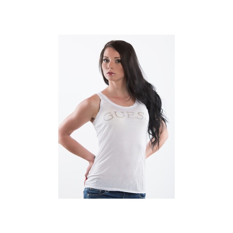 Dámské tričko Guess UEPW28 bílá Bílá