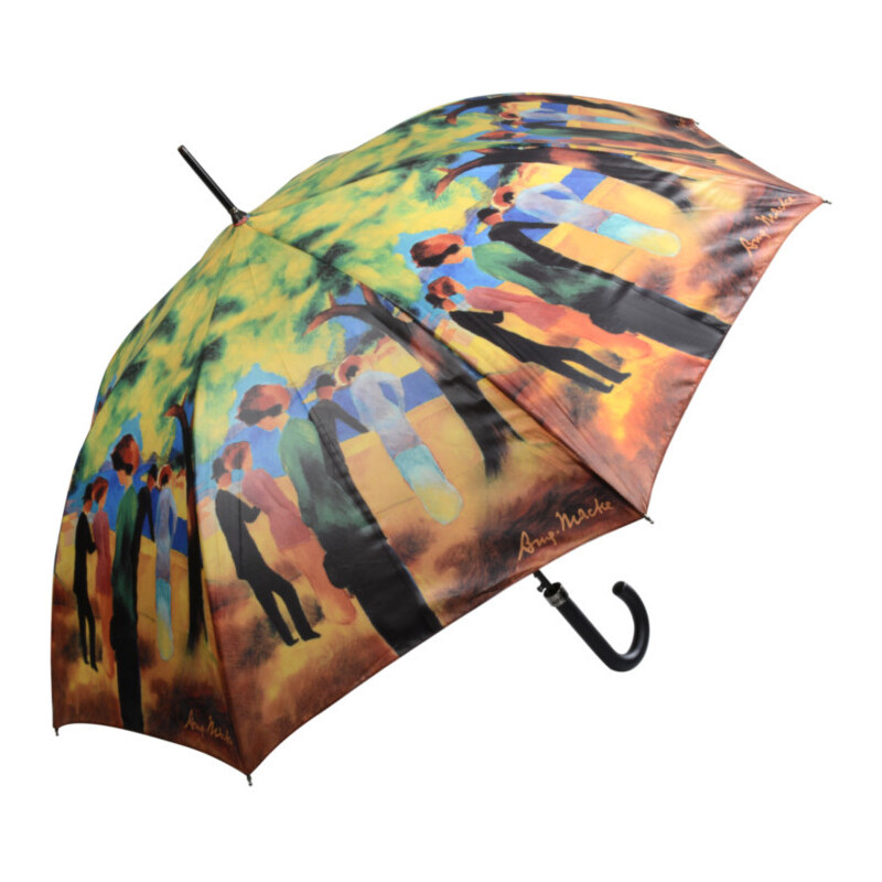 Doppler Dámský holový vystřelovací deštník ART Klimt "Dáma v zeleném kabátu" 74058D