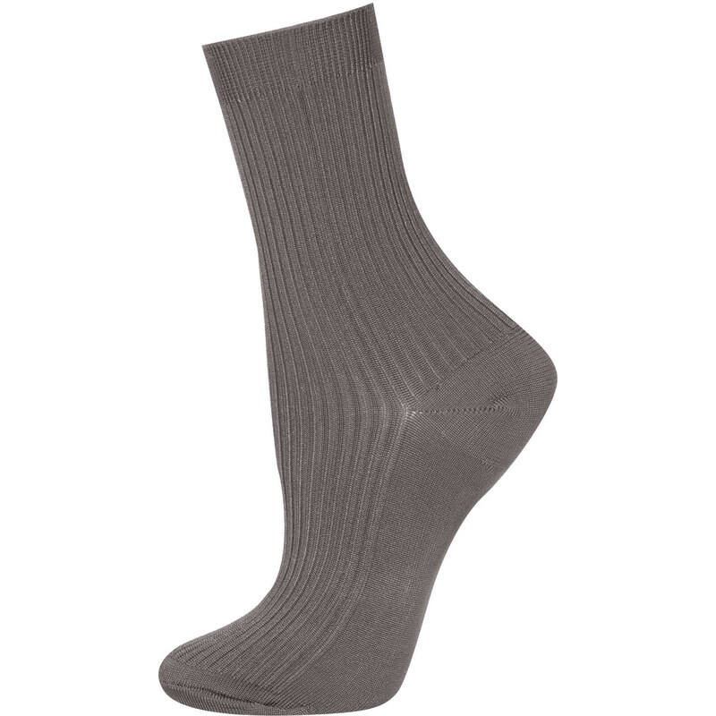 Topshop Charcoal Slinky Ankle Socks