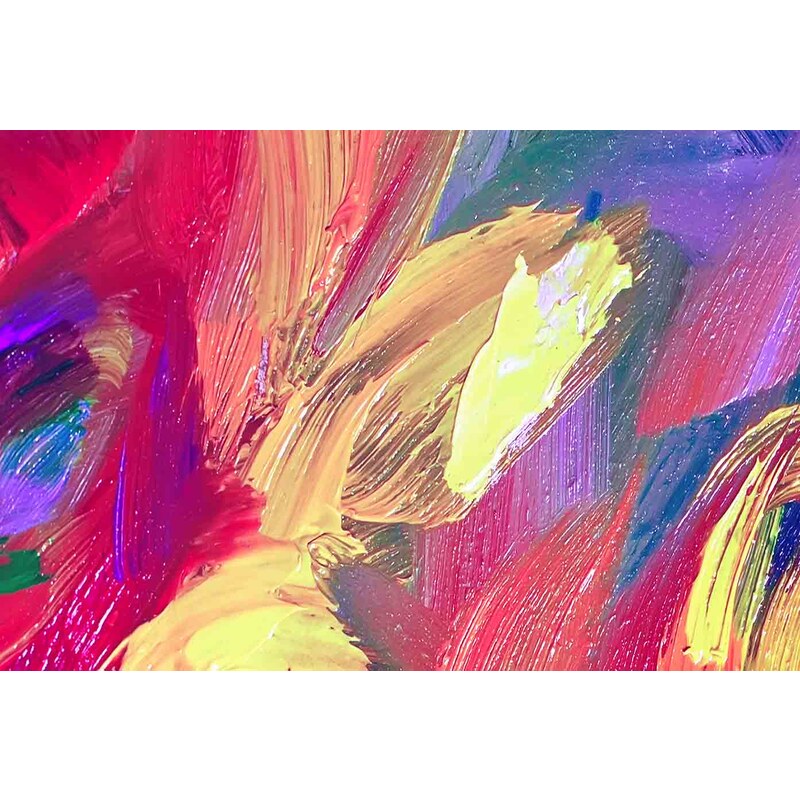 Malvis Čtyřdílný obraz malovaná slunečnice Pink