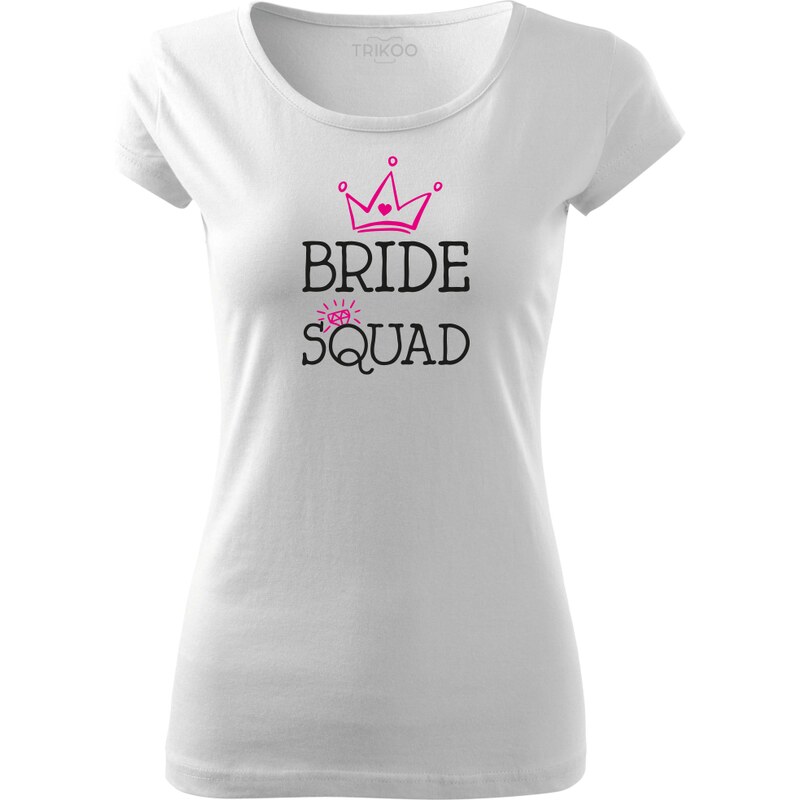 TRIKOO Tričko BRIDE SQUAD HAND | pro TÝM nevěsty na rozlučku se svobodou