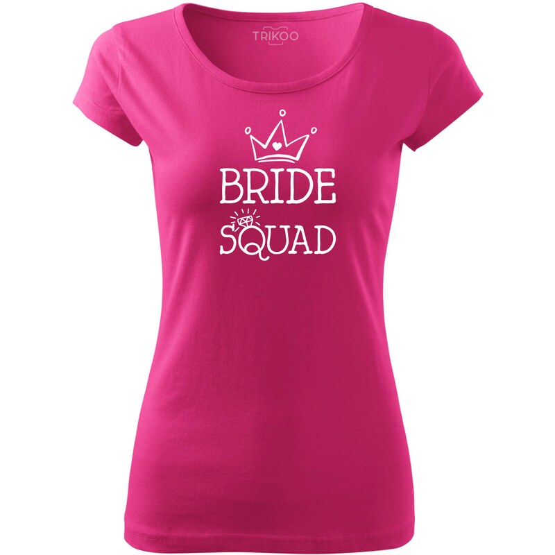 TRIKOO Tričko BRIDE SQUAD HAND | pro TÝM nevěsty na rozlučku se svobodou