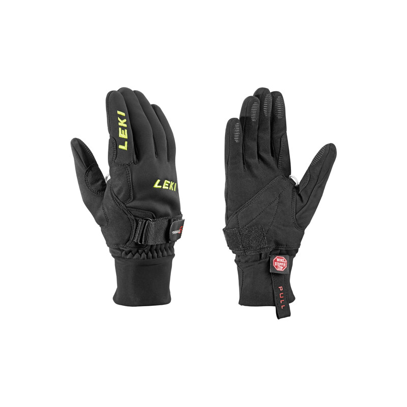 Rukavice na běžky Leki HS Shark Racing Velikost: 6 black/yellow 16666994