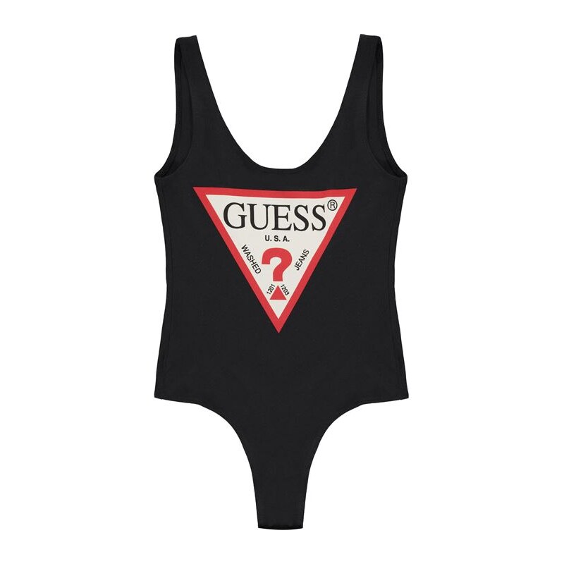 Dámské body Guess Logo Bodysuit Černé