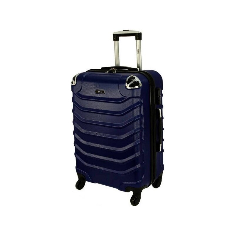 Rogal Tmavě modrý skořepinový cestovní kufr "Premium" - vel. M, L, XL