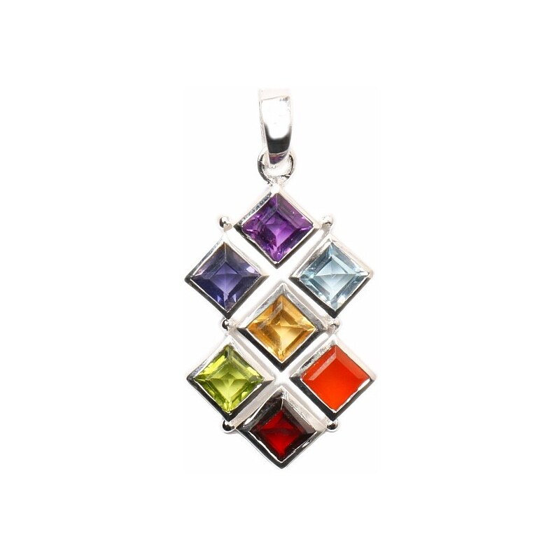 Nefertitis Čakrový přívěsek Posvátná geometrie Ag 925 - 2,8 cm, 5,3 g 41281730