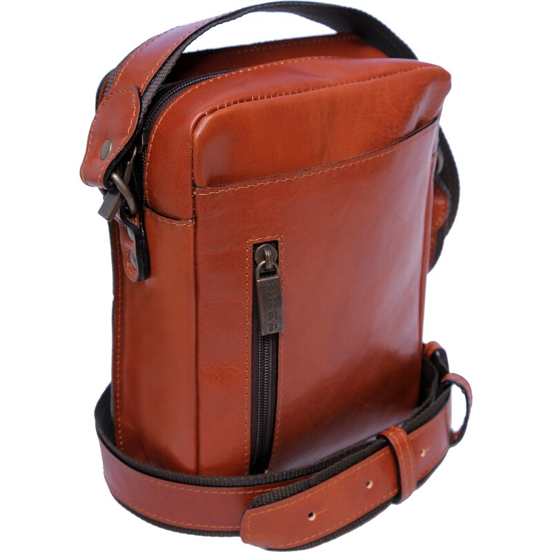 Kabelky od Hraběnky Pánské crossbody z pravé kůže ručně šité,