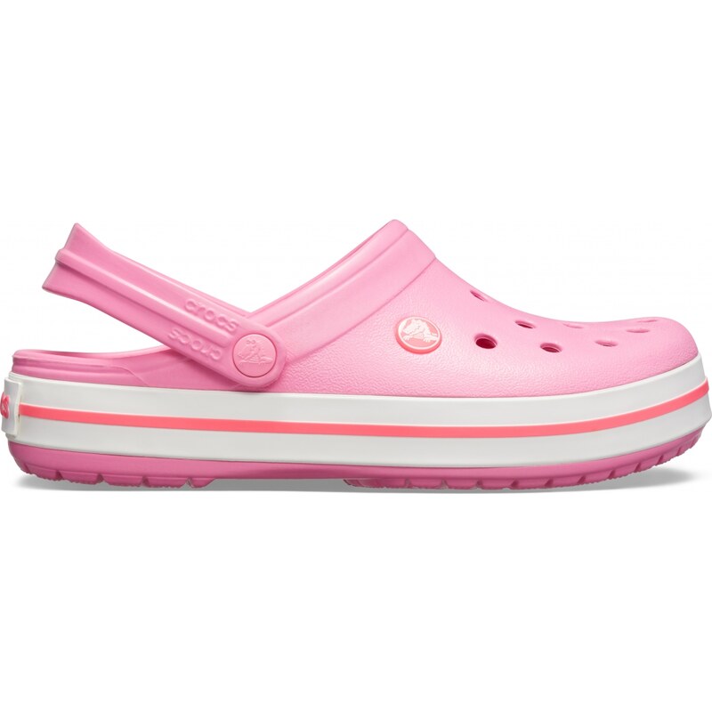 Pantofle Crocs Crocband - Pink Lemonade/White