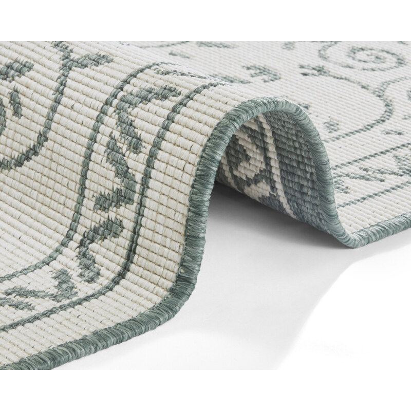 NORTHRUGS - Hanse Home koberce Kusový koberec Twin Supreme 103865 Leyte Green/Cream – na ven i na doma - 80x150 cm