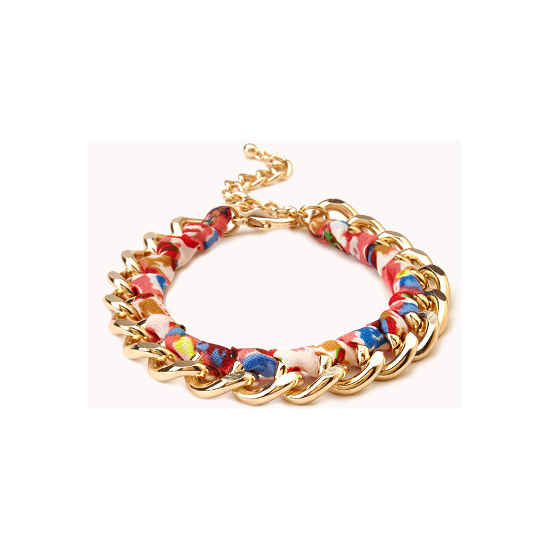 FOREVER21 Woven Curb Chain Bracelet