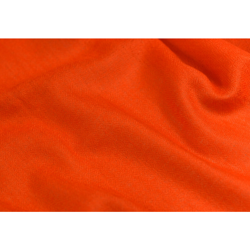 Vlněná jednobarevná šála - oranžová