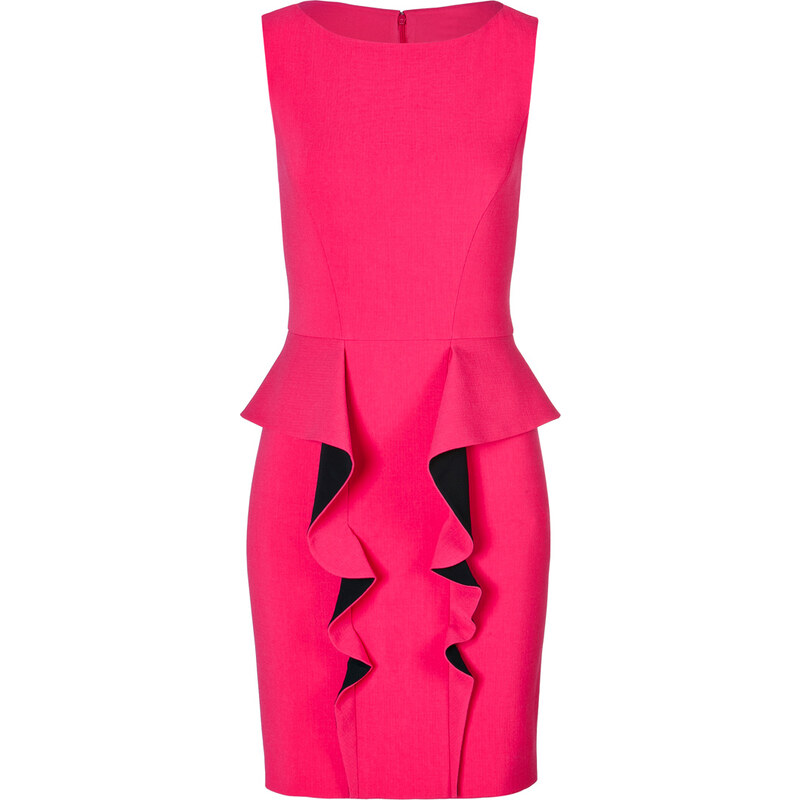 Emilio Pucci Wool Blend Ruffle Front Dress