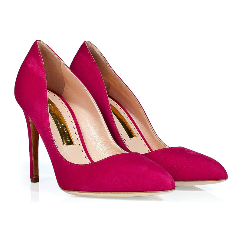 Rupert Sanderson Suede Malory Pointed Toe Pumps