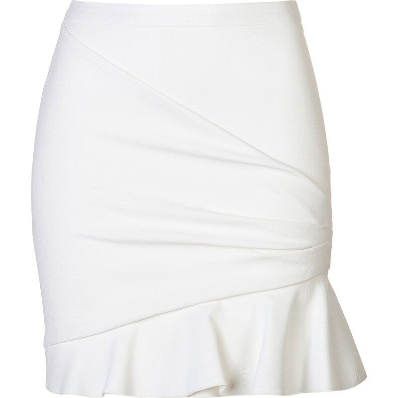 Emilio Pucci Wool Blend Ruffle Hem Skirt