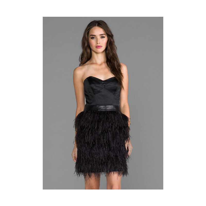 Milly Cocktail Bustier Dress in Black