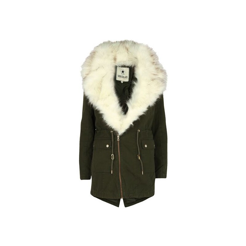 SoulCal Parka Biker Womens Jacket Green 6 (XXS)