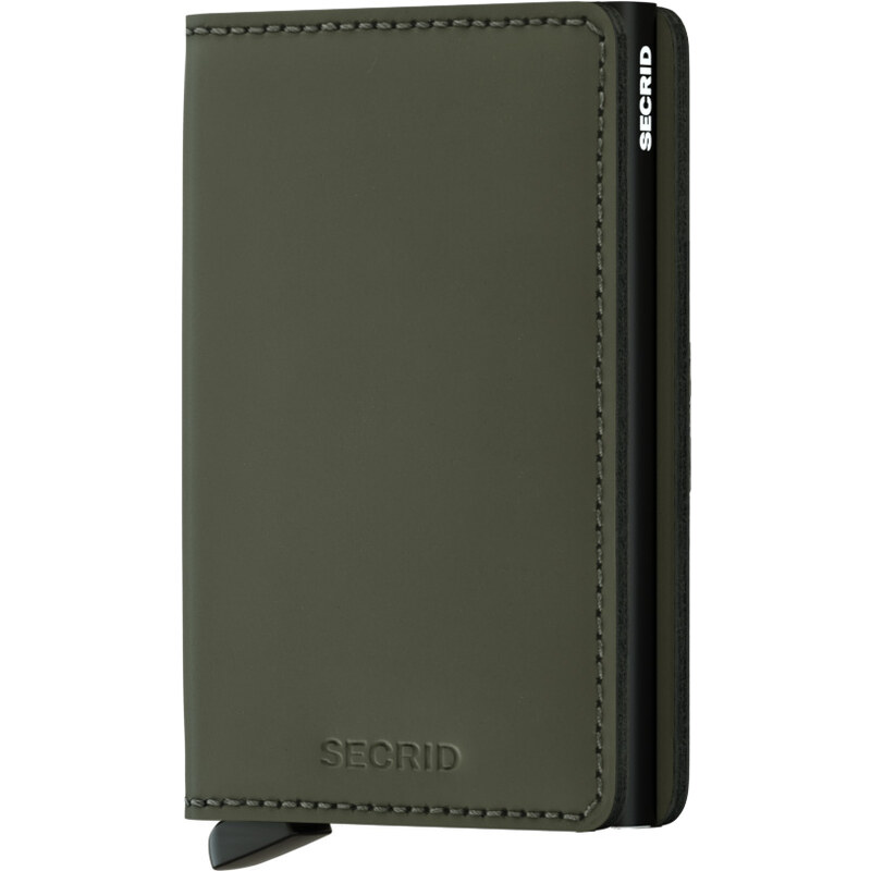 Kožené pouzdro na karty SECRID Slimwallet Matte Green zelené s