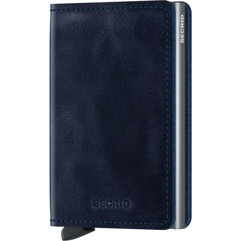 Kožená peněženka SECRID Slimwallet Vintage Blue modrá