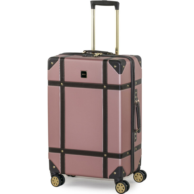 Cestovní kufr ROCK TR-0193/3-M ABS - růžová 60 l