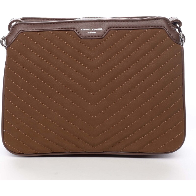 Dámská crossbody kabelka hnědá - David Jones Majvis hnědá 100214181