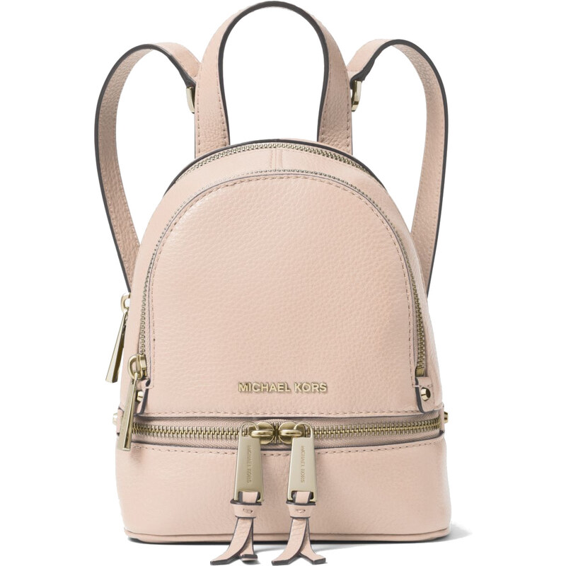 Michael Kors kožený batoh Rhea Mini růžový 50460643