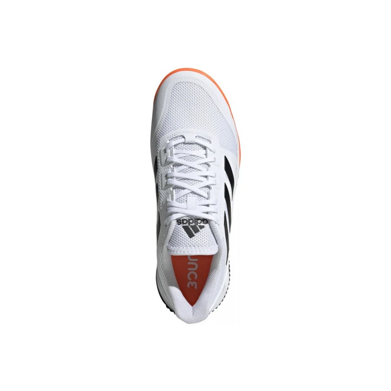 Pánské sálové boty adidas Stabil Bounce (Bílá / Černá / Oranžová) - GLAMI.cz