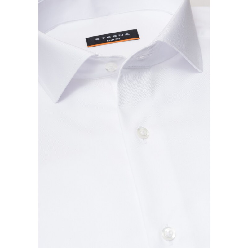 ETERNA Slim Fit bílá neprosvítající košile dlouhý rukáv Non Iron Cover