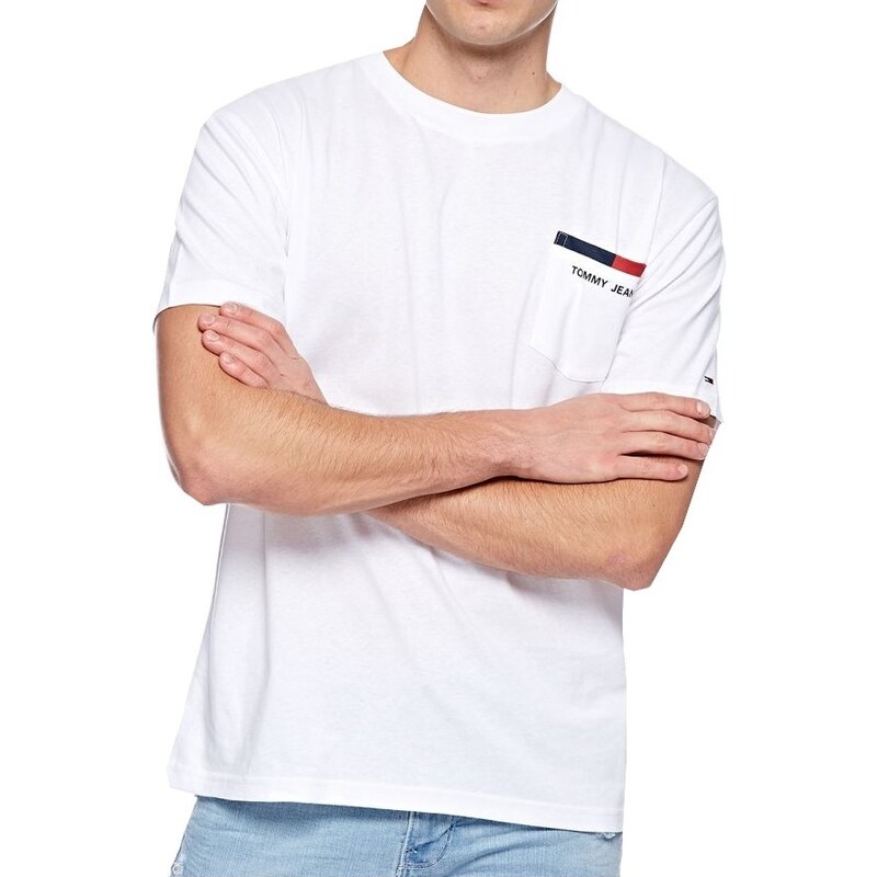 Pánské bílé triko Tommy Hilfiger Jeans