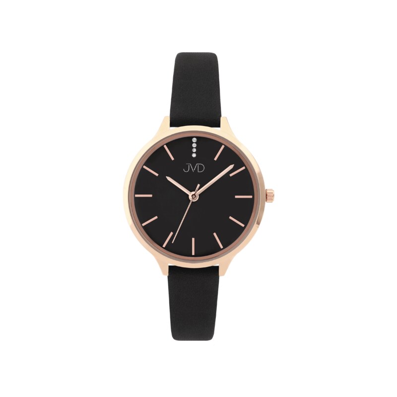Dámské módní designové hodinky JVD JZ201.6 s řemínkem z pravé kůže 41781702