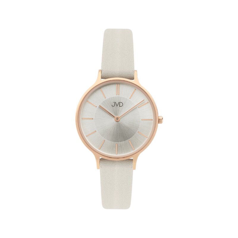 Dámské módní designové hodinky JVD JZ202.4 s řemínkem z pravé kůže 41781715