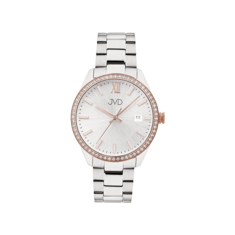 Dámské náramkové designové hodinky JVD JVD JG1011.2 se zirkony na 41781726