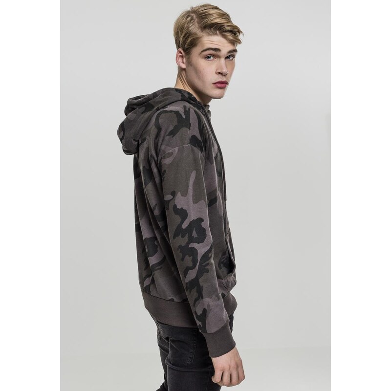 UC Men Camo s vysokým krkem Hoody tmavé maskování