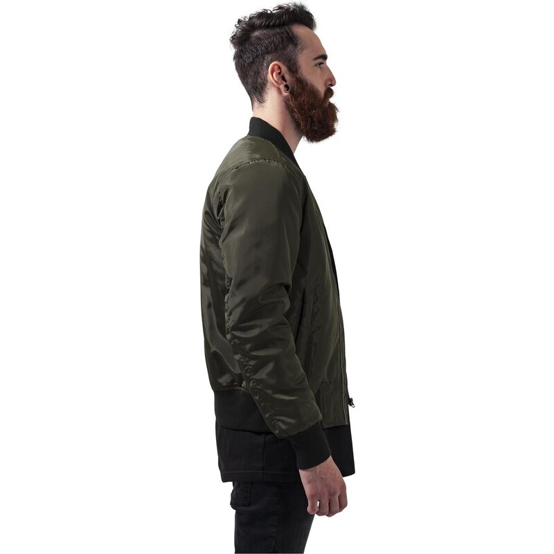 UC Men 2-Tone Bomber Jacket darkolive/černá