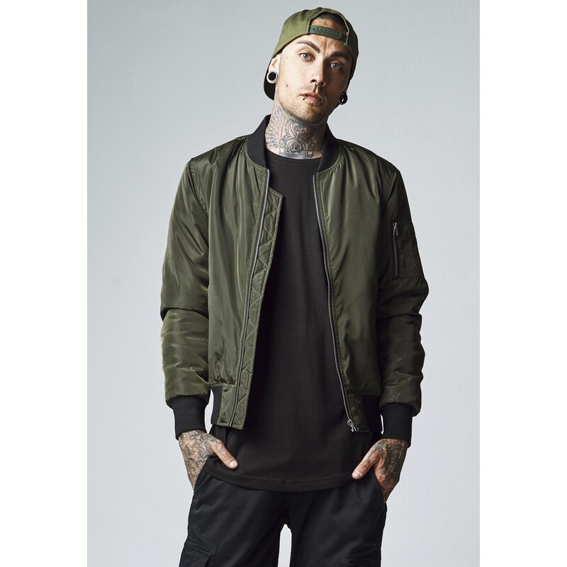 UC Men 2-Tone Bomber Jacket darkolive/černá