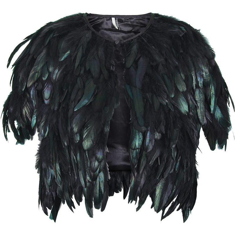 Topshop Shiny Feather Cape