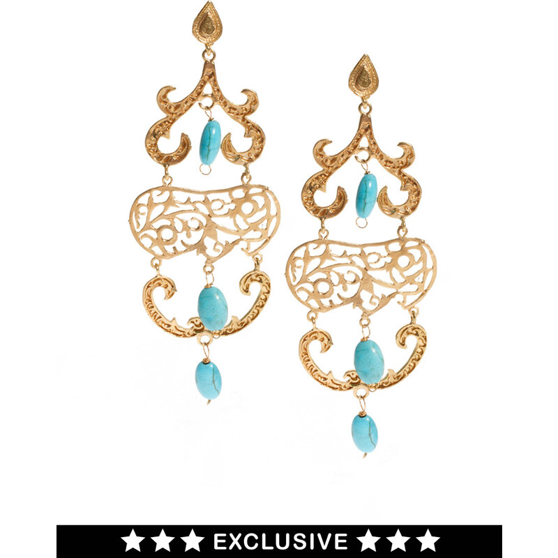 Ottoman Hands Exclusive To ASOS Ornate Chandelier Earrings