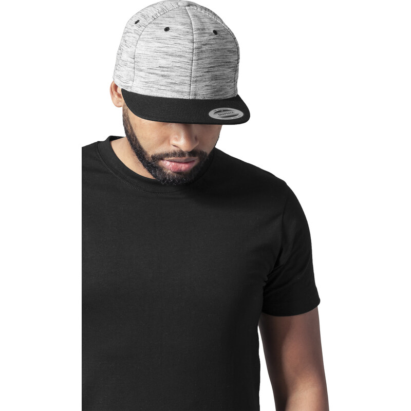 Flexfit Pruhy Melange Crown Snapback blk/grey