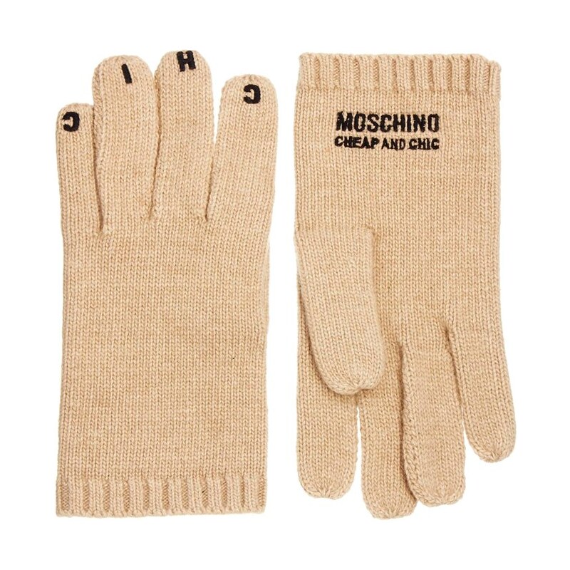 Moschino Cheap & Chic Moschino Cheap And Chic Motif Gloves
