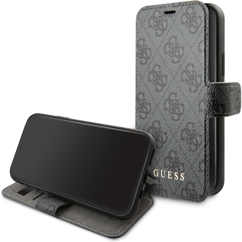 Pouzdro / kryt pro iPhone 11 - Guess, 4G Book Gray