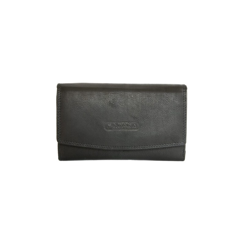 Černá kožená peněženka orientovaná jako oboustranná FLW