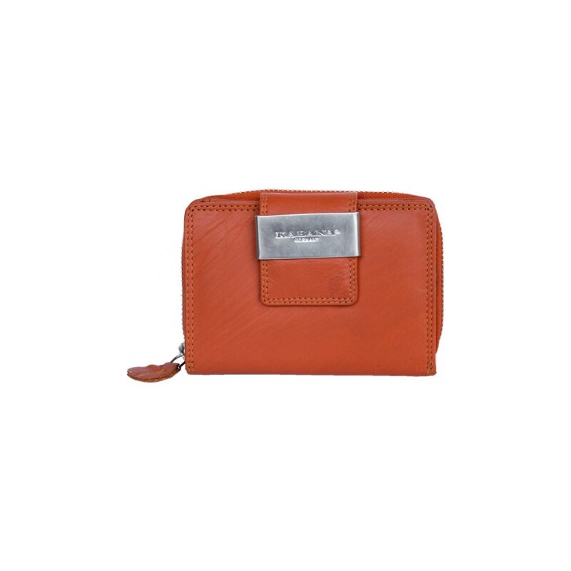 Oranžová kvalitní kožená peněženka FLW