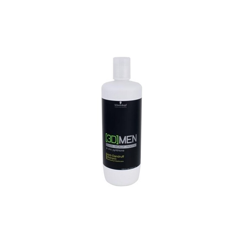 Schwarzkopf 3DMEN 1000 ml šampon proti lupům pro citlivou a podrážděnou pokožku pro muže