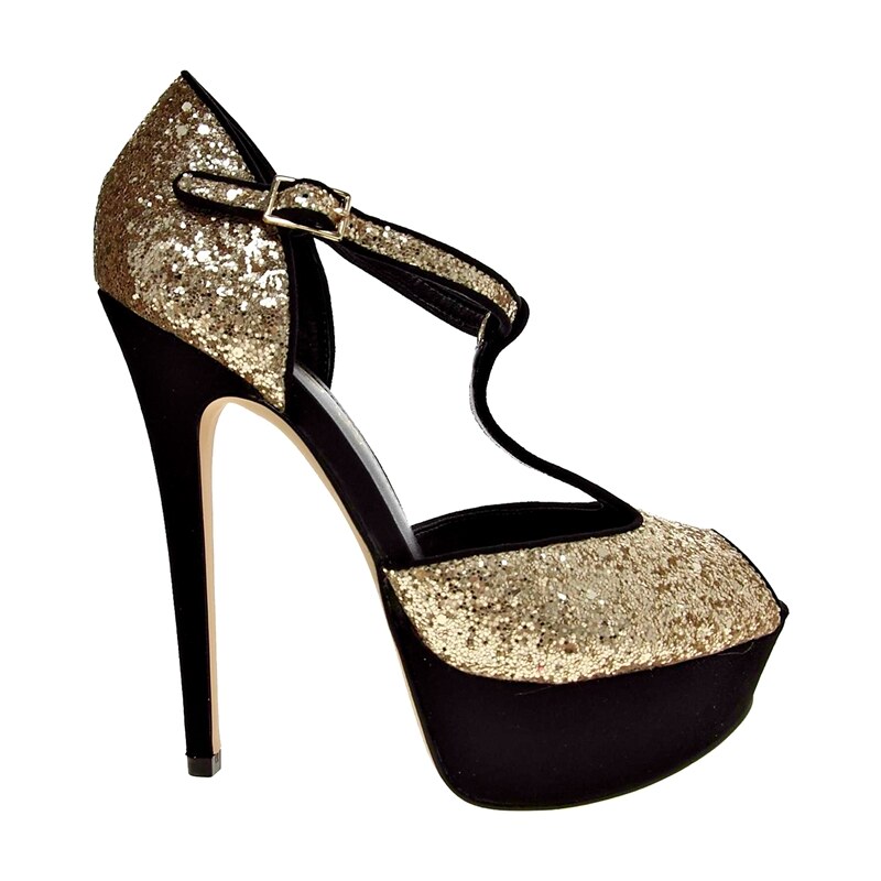 ALDO Loveless Glitter T-Bar Platform Heeled Shoes