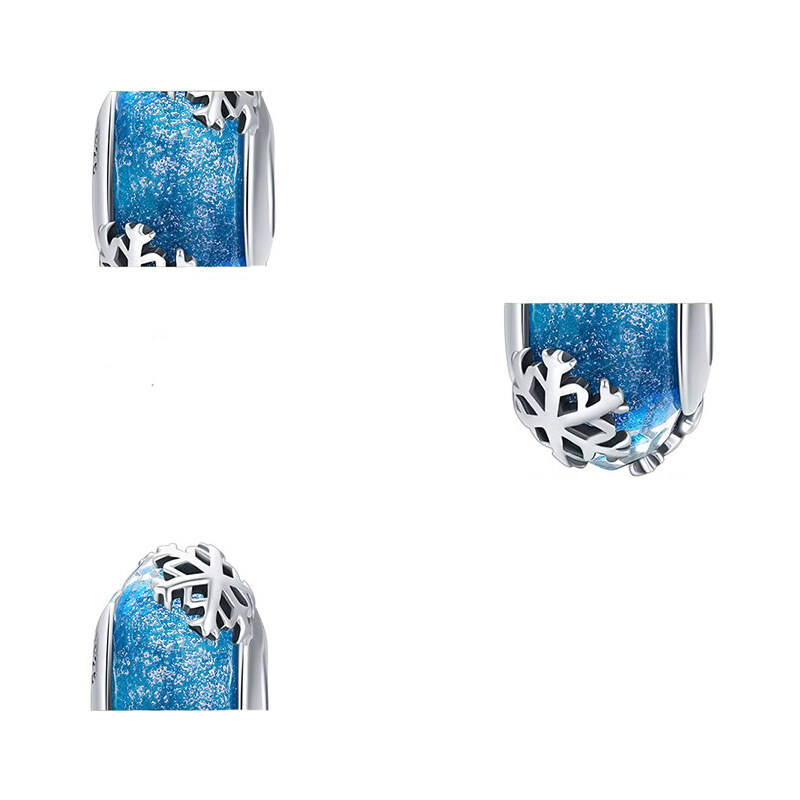 P&J Jewellery Modrý skleněný přívěsek Mrazivá zima CHGS1