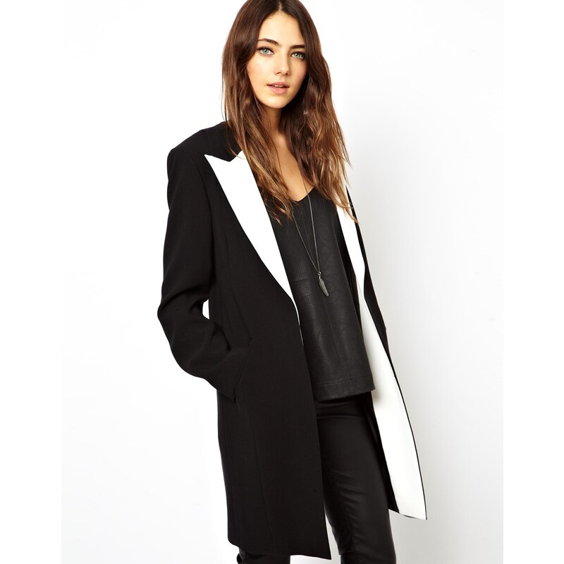 ASOS Coat With Contrast Collar