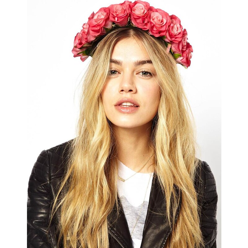 Rock 'N Rose Penelope Floral Crown Headband - Pink